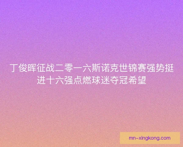 丁俊晖征战二零一六斯诺克世锦赛强势挺进十六强点燃球迷夺冠希望